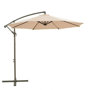 lot 9 image: Tioline 10ft Patio Umbrellas Offset Outdoor Umbrella,Easy Tilt Adjustment,Fade Resistant, No Base, Beige