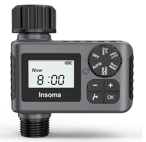 lot 116 image: Insoma Outdoor Garden Hose Faucet Timers, Programmable Water Sprinkler Timer with Rain DelayManualAutomatic Drip Irrigation and Lawn Watering System for Yard, 1 Outlet (Used)