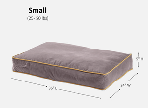 lot 47 image: Happy Hounds Busby Smoke Pillow Style Dog Bed (Used, Washable)