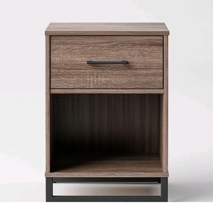 lot 50 image: Room Essentials Mixed Material Nightstand - 17.75D x 17.75W x 25.5H