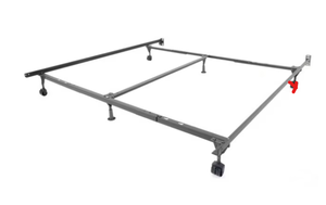 lot 136 image: Rize Universal Bed Frame (Missing 1 Wheel)