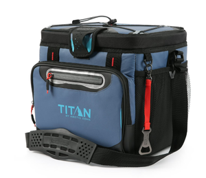 lot 141 image: Titan by Arctic Zone Zipperless Soft Cooler, Ocean Blue