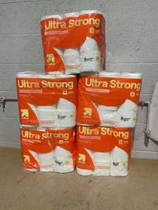 lot 259 image: LOT OF 5 up&up Ultra Strong Bath Tissue (18 Rolls Per Pack)