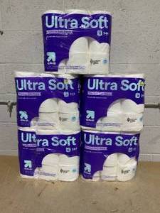 lot 260 image: LOT OF 5 up&up Ultra Soft Bath Tissue (18 Rolls Per Pack)
