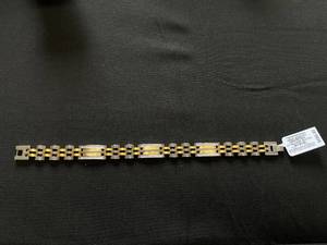 lot 83 image: MCYS Mens Diamond Two-Tone Link Bracelet (12 ct. t.w.) in Stainless Steel and Yellow Ion-Plate
