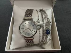 lot 170 image: Laura Ashley Womens Silver Tone Watch & Jewlery Set