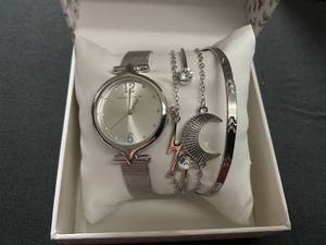 lot 171 image: Laura Ashley Womens Silver Tone Watch & Jewlery Set