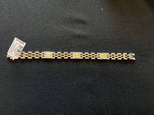 lot 85 image: MCYS Mens Diamond Two-Tone Link Bracelet (12 ct. t.w.) in Stainless Steel and Yellow Ion-Plate