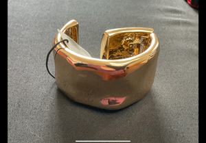lot 342 image: Robert Lee Morris Soho Womens Gold-Tone Cuff Bracelet (Light Scratches)