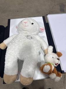lot 2243 image: Plush Lamb and Dog Toys