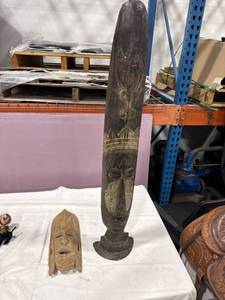 lot 2297 image: Carved Wooden Mask Lot