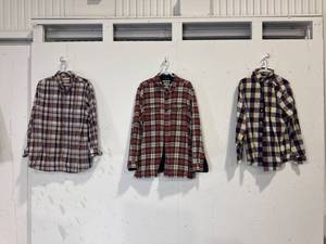 lot 2323 image: Three Mens Plaid Shirts