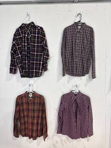 lot 2325 image: Four Mens Plaid Shirts XL