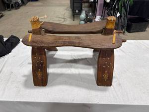 lot 2337 image: Vintage Wooden Camel Saddle