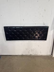 lot 2375 image: Black Tufted Headboard