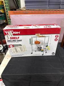 lot 2387 image: Hyper Tough 3-Shelf Rolling Cart