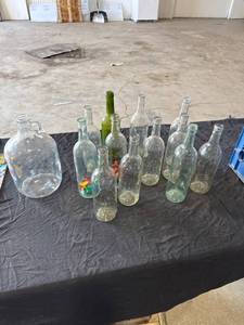 lot 2396 image: Assorted Glass Bottles and Jug