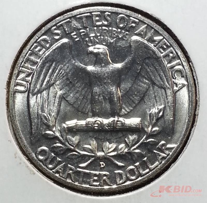 1955 D Silver Washington Quarter - High Grade