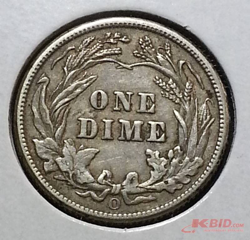 1907 O Silver Barber Dime