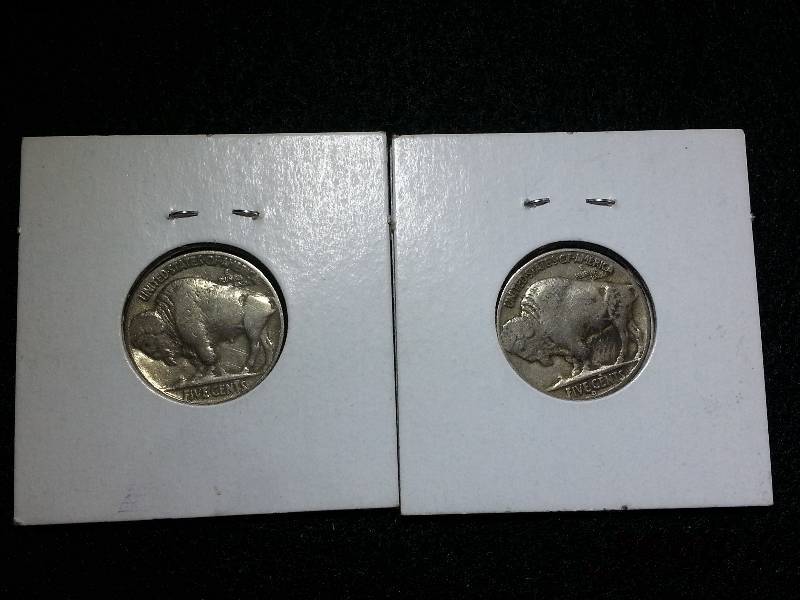 1937 & 1937 D Buffalo Nickels (2)