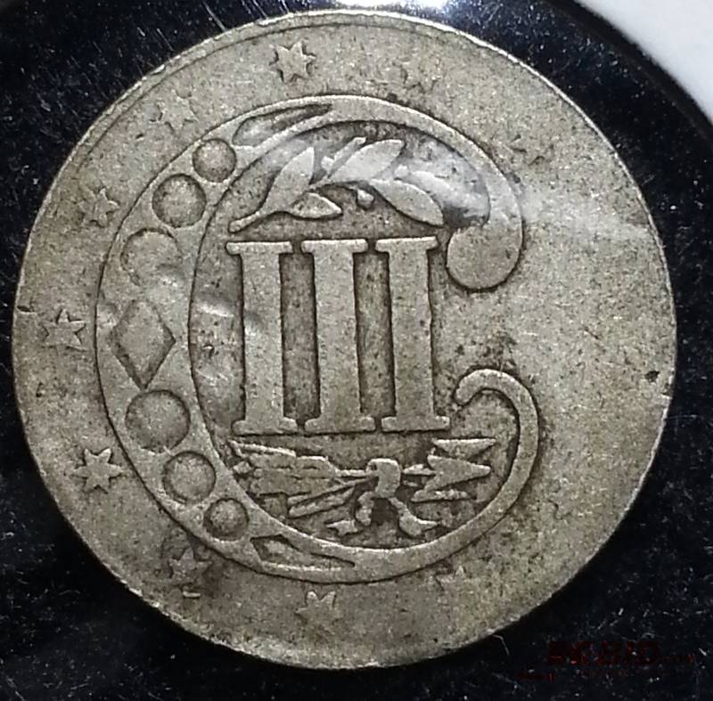 1856 Silver Three Cent Piece Trime