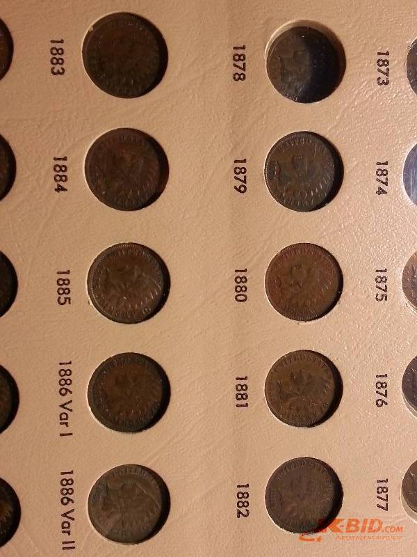 Indian Head Cent Collection in a Dansco Book