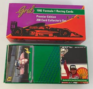 lot 9 image: 1992 Grid Formula 1 Racing Cards In Original Box (Open Box)