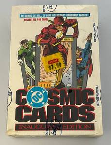 lot 17 image: 1991 DC Cosmic Cards Inagural Edition Impel Skybox Factory Sealed
