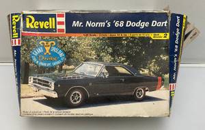 lot 27 image: Vintage Revell Mr. Norms 68 Dodge Dart 125 Scale Model Kit (New Open Box) Box Beat Up