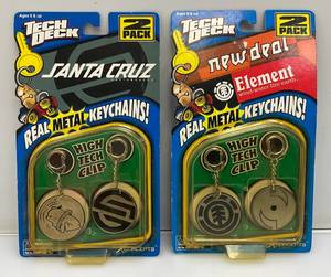 lot 31 image: Vintage 1999 Tech Deck High Tech Clip Real Metal Key Chains (New Old Stock)
