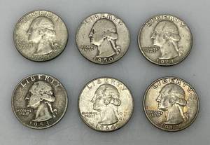 lot 86 image: Misc. Silver US Quarters