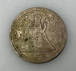 lot 99 image: US 1875 -S Twenty Cent Piece