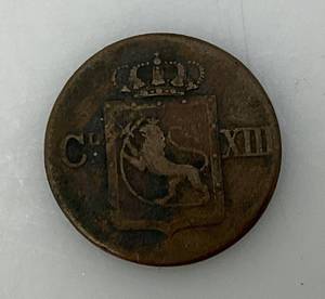 lot 105 image: 1816 Sweden Skilling Carl XIII Copper Coin