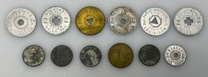 lot 117 image: Misc. Vintage 1920s -30s Tax Tokens
