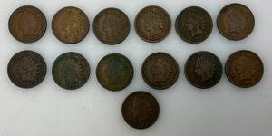 lot 119 image: Misc. Indian Head Pennies