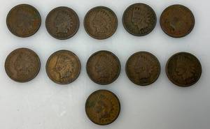 lot 120 image: Misc. Indian Head Pennies