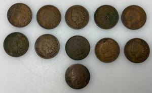 lot 121 image: Misc. Indian Head Pennies