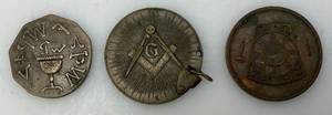 lot 124 image: Antique Masonic Coins And More 1 STERLING