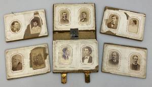 lot 128 image: Antique Photo Album With Antique Photos & Some Tin Types