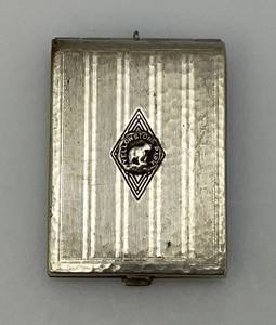 lot 129 image: 1920s Art Deco YELLOWSTONE Park Match Safe Engraveable Locket 800 Silver