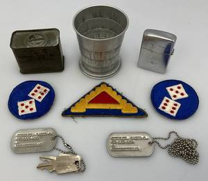 lot 142 image: US WWII 7TH Army Patch And More