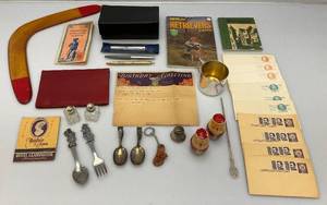 lot 154 image: Misc. Vintage Collectibles Including STERLING Candle Snuffer (29 Grams) And More