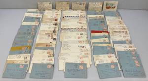 lot 155 image: Misc. Postcards And Envelopes And Stamps