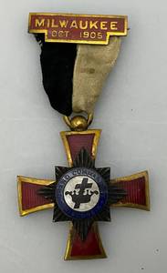 lot 161 image: 1905 MILWAUKEE Grand Commandery Wisconsin Medal