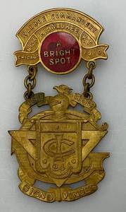 lot 167 image: Antique 1910 MASONIC Ivanhoe Commandery Milwaukee No.24 Chicago Pin