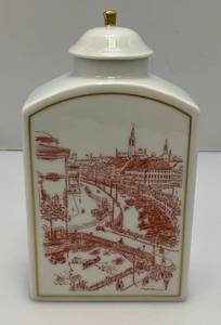 lot 179 image: Vintage B&ampG Denmark Porcelain Tea Jar With Lid