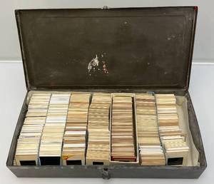 lot 180 image: Large Group Of Misc. Slides In Metal Carrying Case