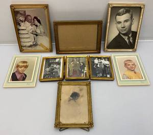 lot 196 image: Misc. Vintage Photos Frames With Pictures