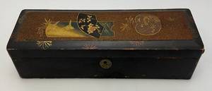 lot 220 image: Very Old Chinese Lacquered Box 12 x 4 x 3
