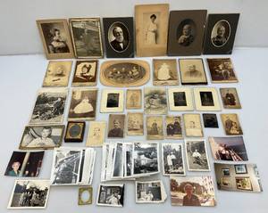 lot 221 image: Misc. Vintage And Antique Photos Including Tintype And More